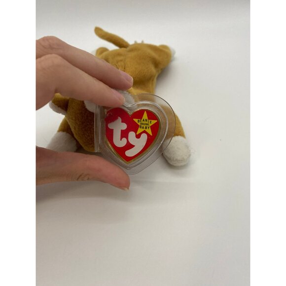 1993 Ty Beanie Babies "Nip" Tan Cat Plush - Picture 7 of 8